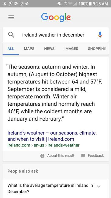 Ireland in December