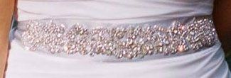 Beaded sashes for wedding dress