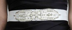 Beaded sashes for wedding dress