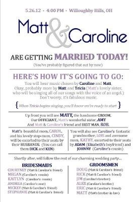 wedding programs ideas **post your pics :)