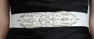 Beaded sashes for wedding dress