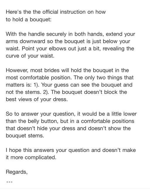 Bouquet: belly button or bush? 1