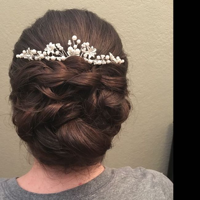 Hairstyle with strapless dress - 1