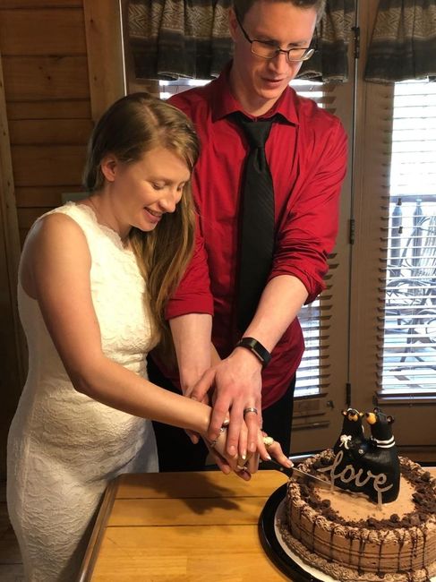 Cutting the cake