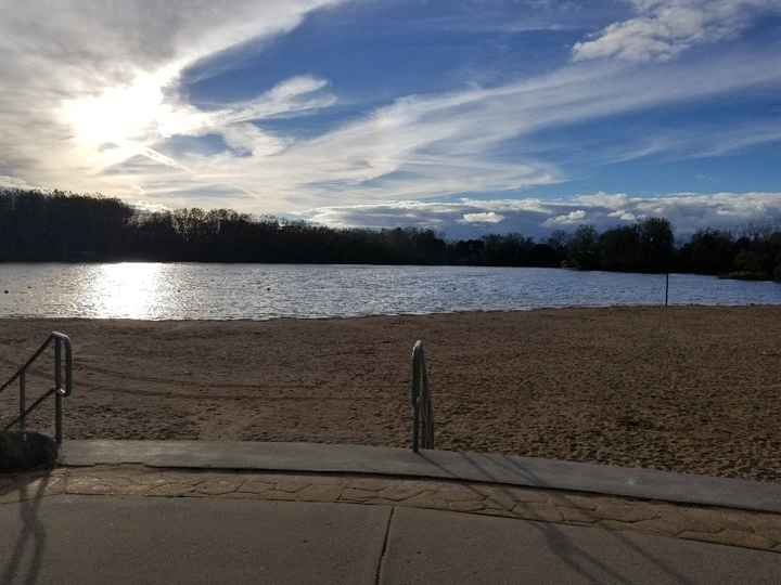 Fox Brook Park view from outside lodge.