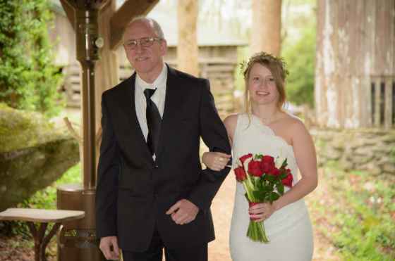 My daddy walking me down our make believe aisle 