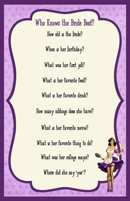 Bridal shower invites