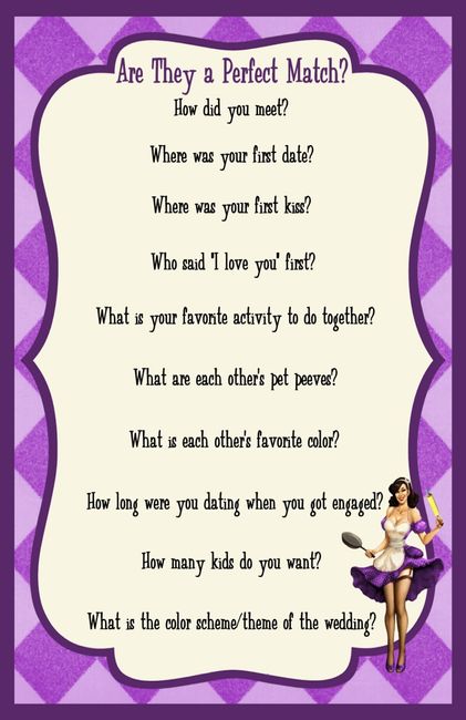 Bridal shower invites