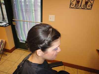 Hair trial---what do you think?  Pictures included