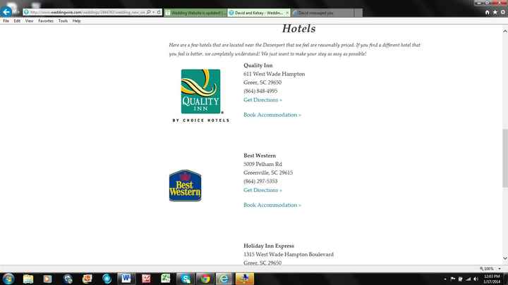 Wedding Website is updated!