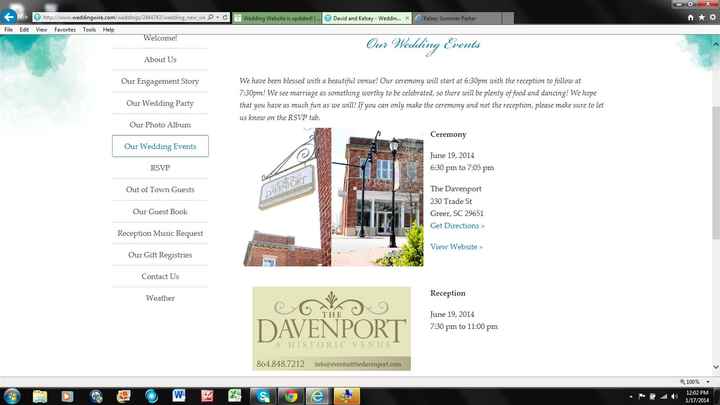 Wedding Website is updated!