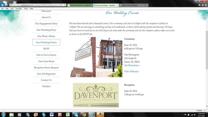Wedding Website is updated!