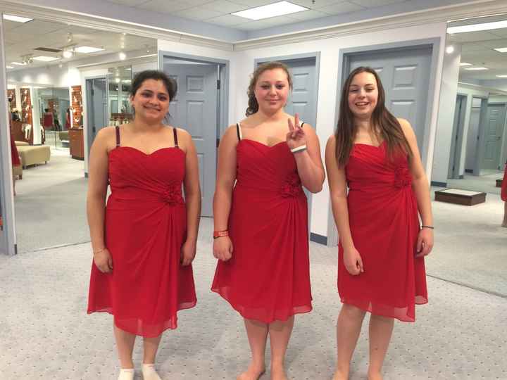 Finally, bridesmaid dresses