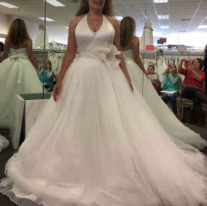 What was your least favorite wedding dress on you?