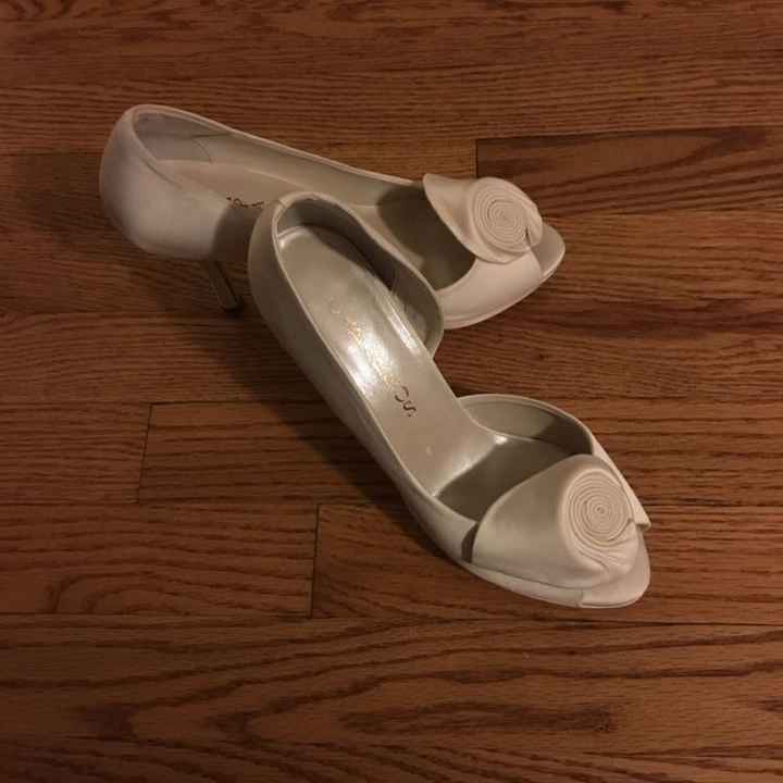 Ivory dress & shoes