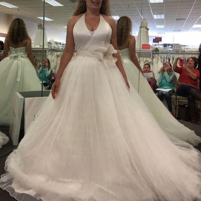 What was your least favorite wedding dress on you?