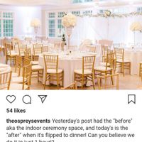 Our venue with gold chiavari chairs