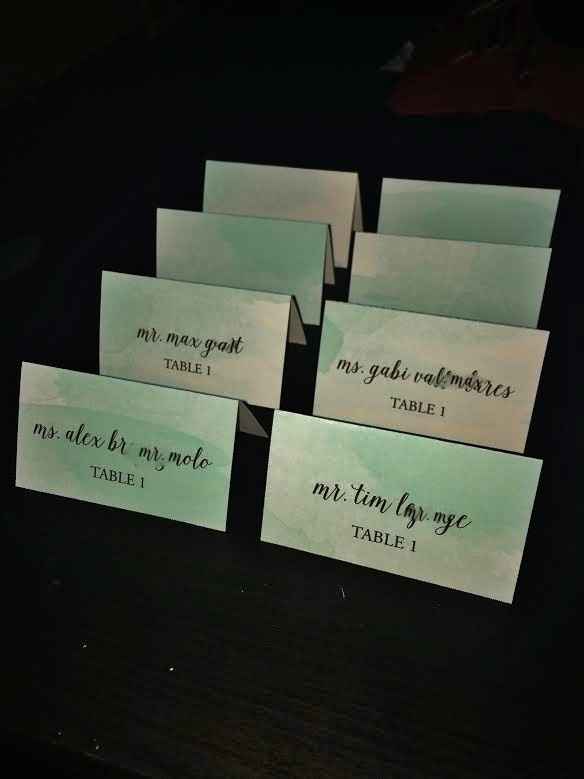 How are you doing escort cards?