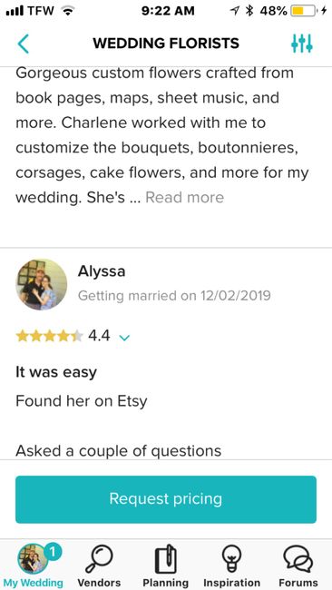 None of my vendor reviews were posted - 1
