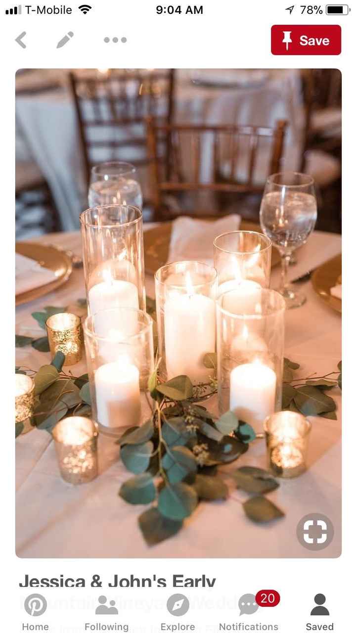 Wooden Centerpieces with Eucalyptus? - 2