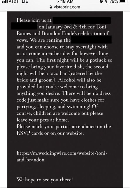 Elopement party invites and Rsvp’s - 2