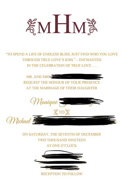 Where did you order your wedding invitations from? 5