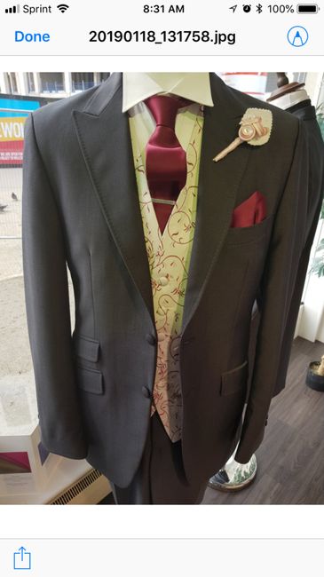 Future Husband got his suit! Just got the etsy tie in the mail :) - 1
