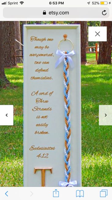 Are you doing a unity ceremony, if so what will you do? 1