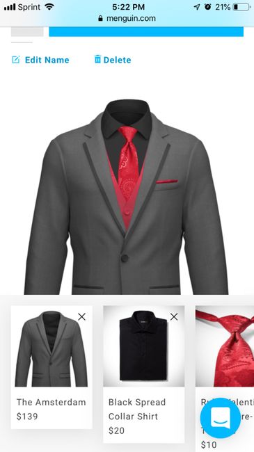 Black shirt and dark grey suit for groomsmen - 1