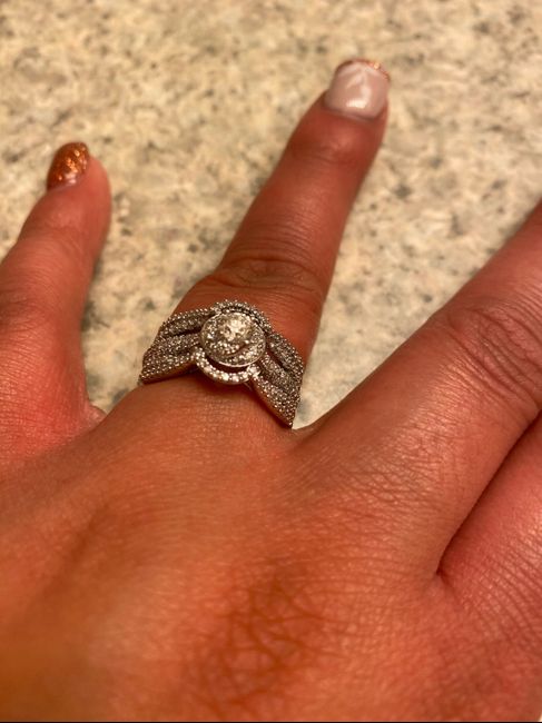 Engagement ring with wrap 2