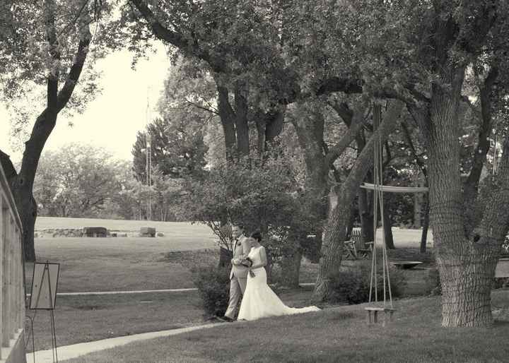 My son walking me down