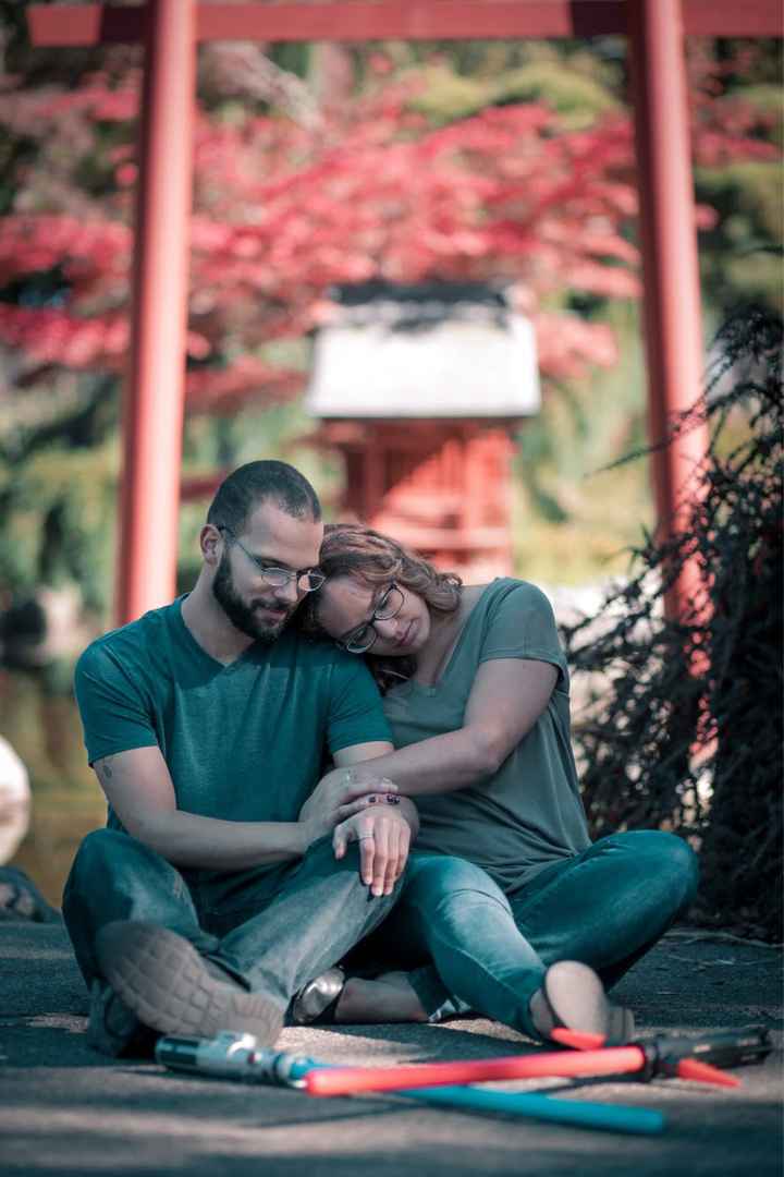 Poses for engagement pictures. - 2