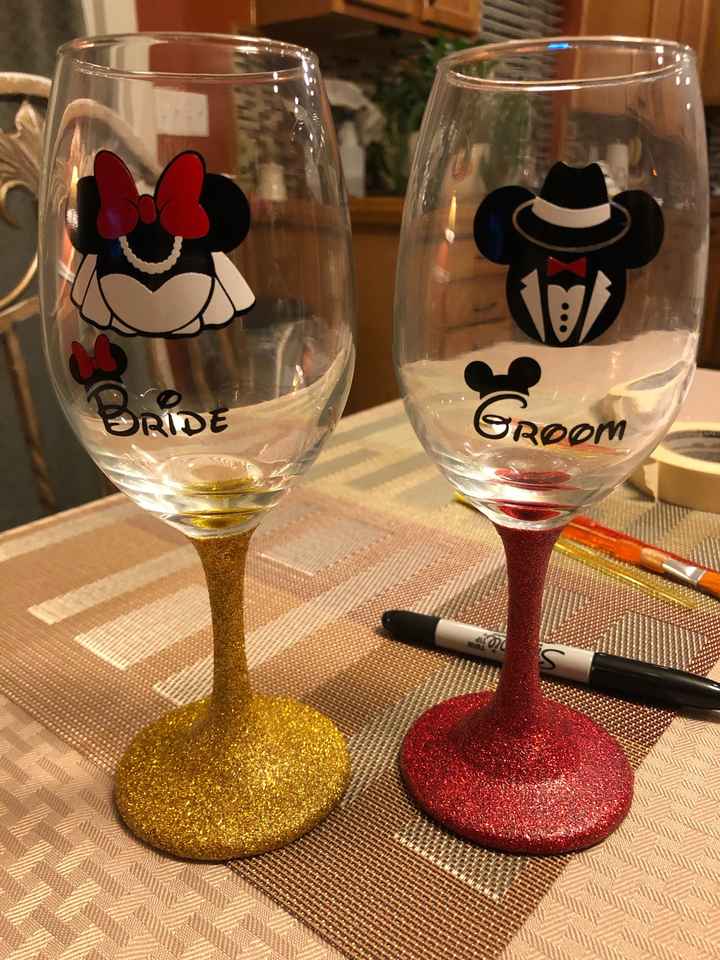 Anyone decorating their toasting flutes? - 1