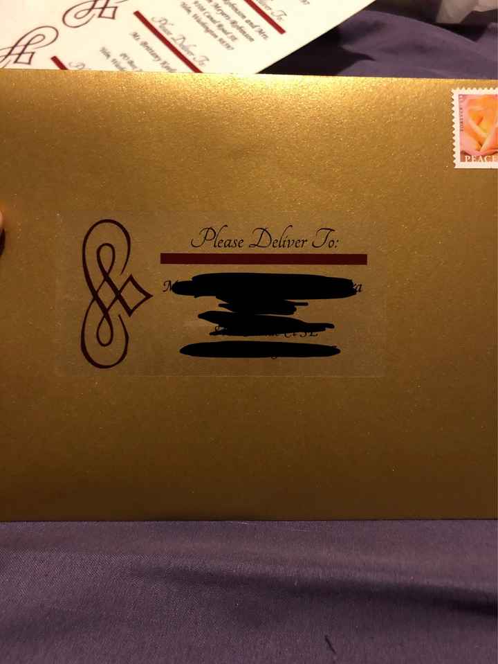 Guest names on envelopes - 1