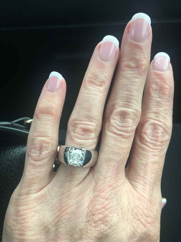 I love my ring! Can't wait to marry him in August!