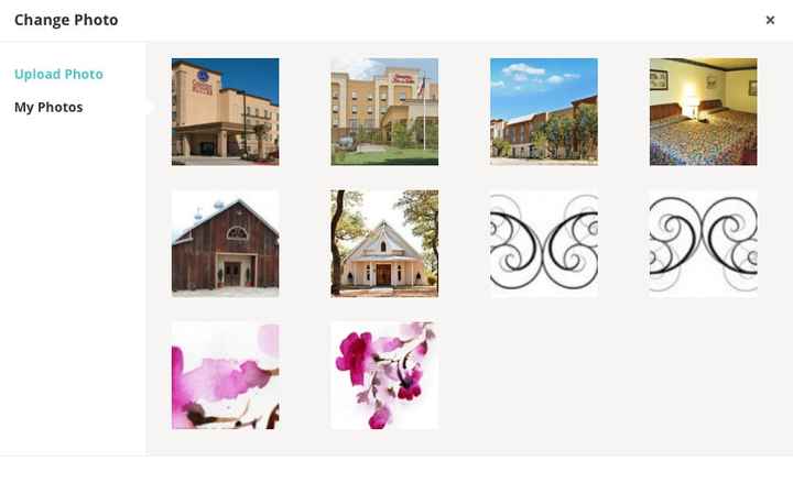 Deleting photos on wedding website