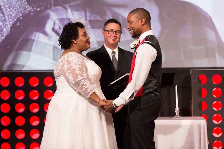 Joking during the vows
