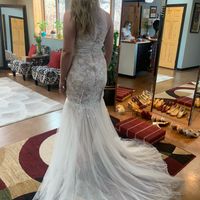 Change lining in dress from champagne to white? - 2