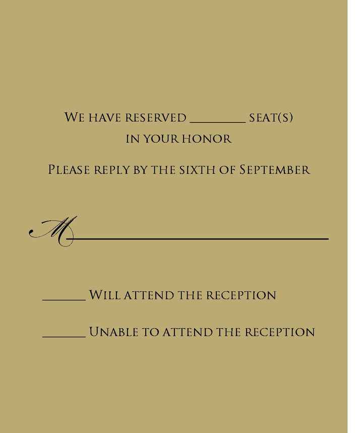 Does my RSVP violate any etiquette or common sense rules?