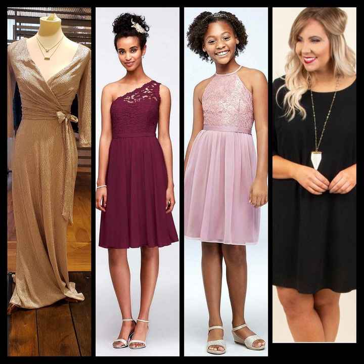 My dress, Maid of Honor, Jr Bridesmaids, & Best Lady