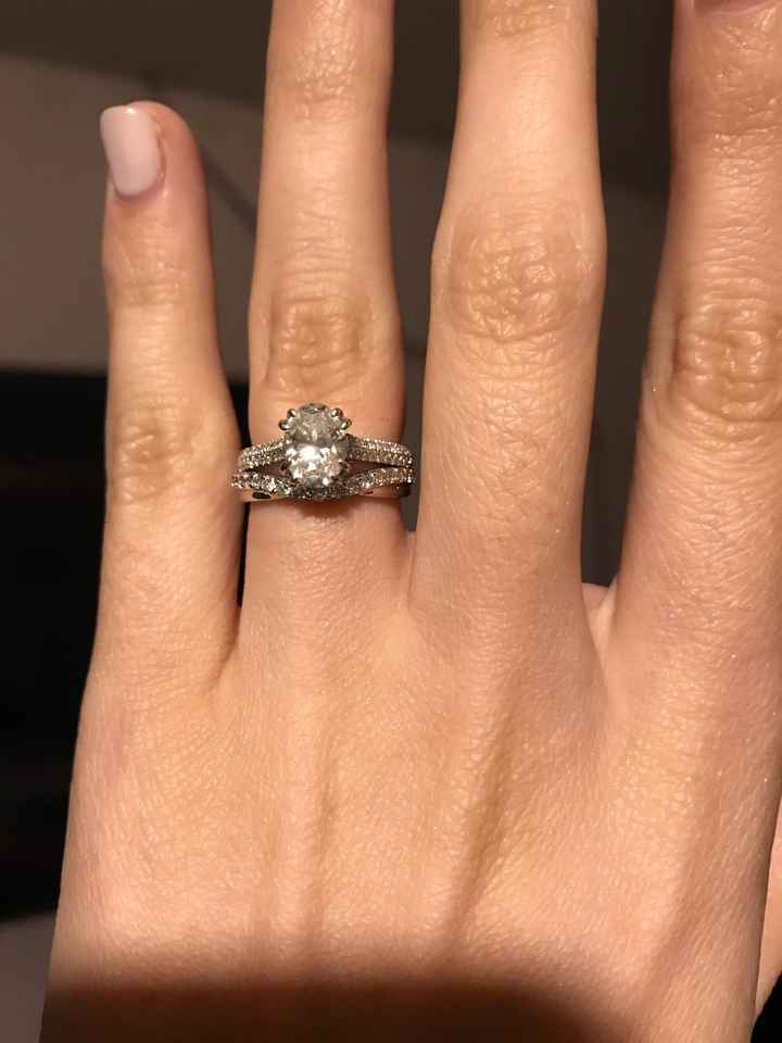 Engagement ring and wedding band - 1