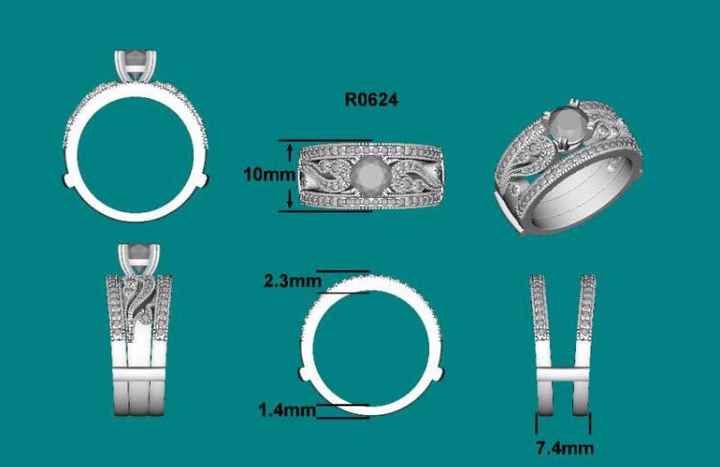 I'm a little indecisive about wedding bands...what would look best with my ring? - 1