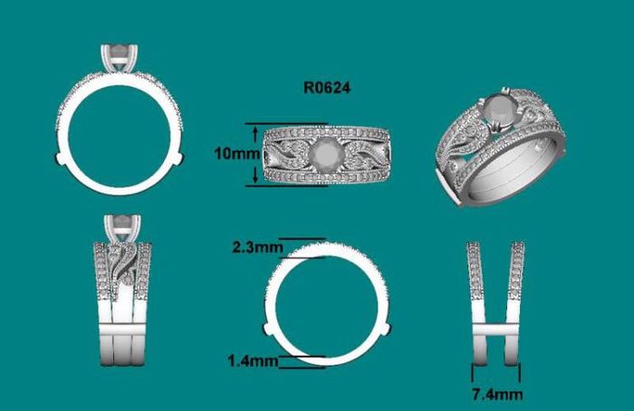 I'm a little indecisive about wedding bands...what would look best with my ring? 3