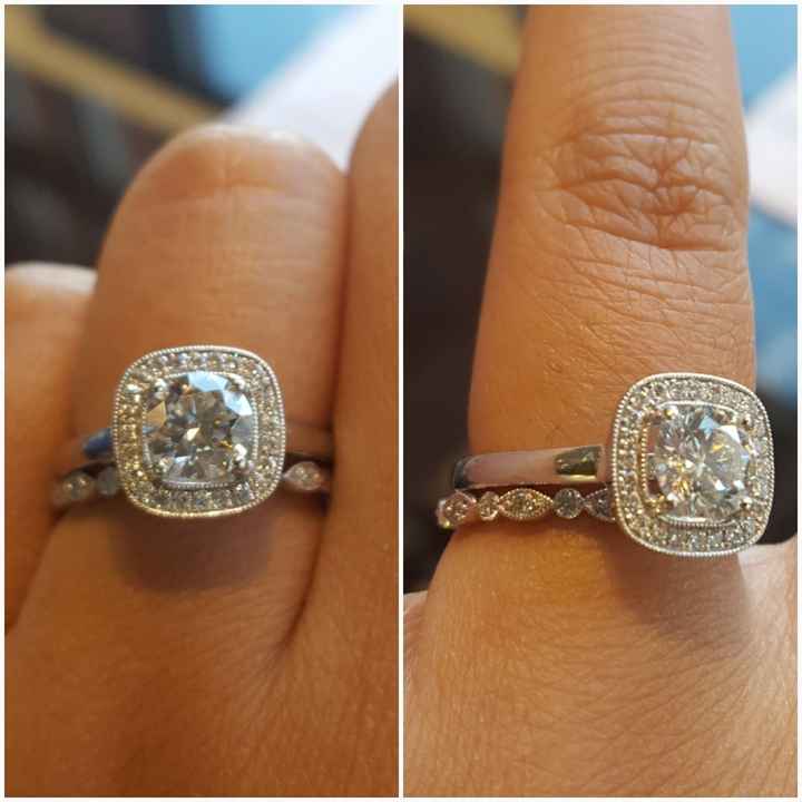Suggestions on a wedding band for a halo ring.