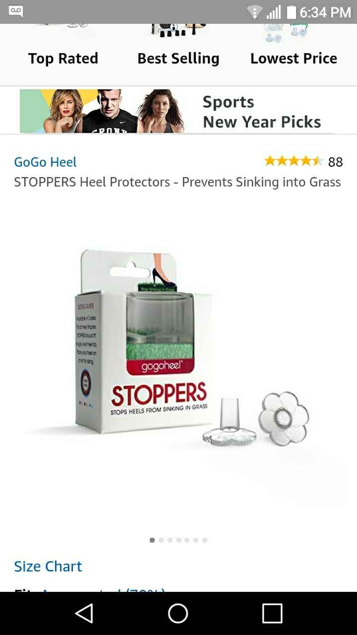 Backyard wedding and high heels lol - 1