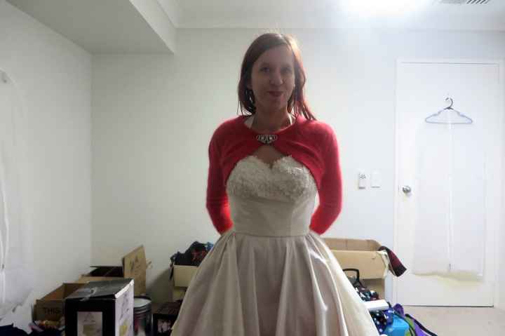 Red angora shrug *pics*