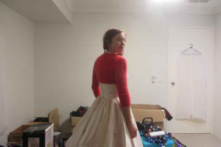 Red angora shrug *pics*