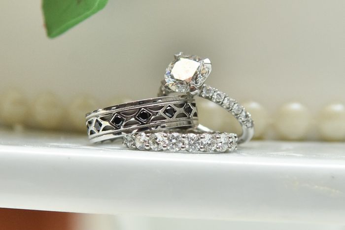 Ladies let see your round engagement rings and wedding bands!!!! 7
