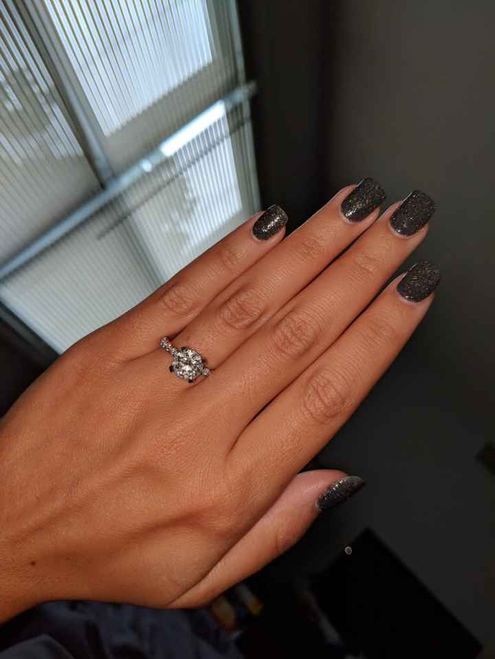 Ladies let see your round engagement rings and wedding bands!!!! - 1