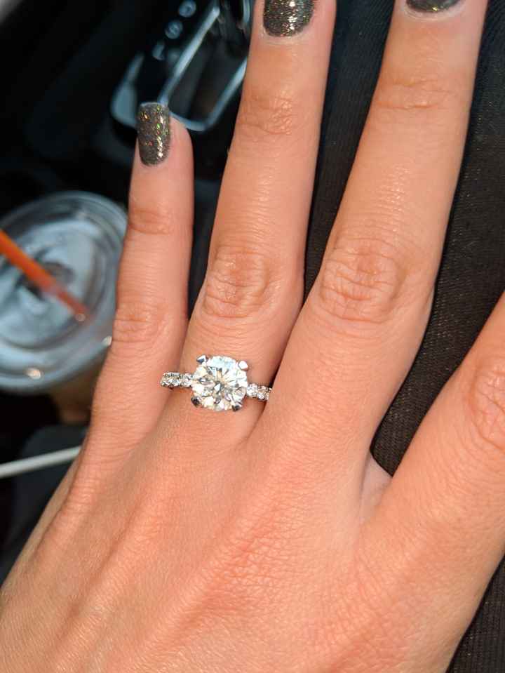 Ladies let see your round engagement rings and wedding bands!!!! - 2